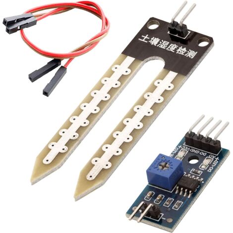 3 x Capteur d'humidité du Sol, Module 5 V, Sonde pour Substrat, Compatible Arduino, Kit Jardinage