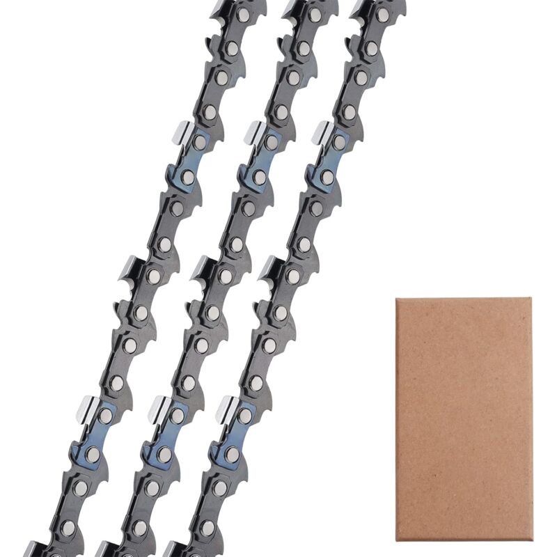 Rapanda - 3 x chaînes de tronçonneuse Faible Rebond 30cm 3/8'LP 1,1 mm 44 maillons - Compatible avec Stihl 009-023 MS170 MS180 MS192 MS211-TREETALK