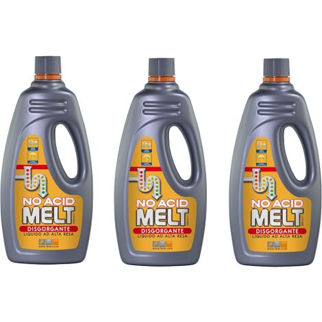 3 X Faren MELT NO ACID Disgorgante liquido concentrato 1 LT