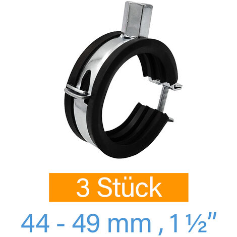 3 x Gelenkrohrschelle  Ø 44 - 49 mm DN 40
