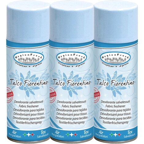 3 X HYGIEN FRESH DeoSpray Deodorante Salva Tessuti e Ambiente TALCO FIORENTINO 400 ML