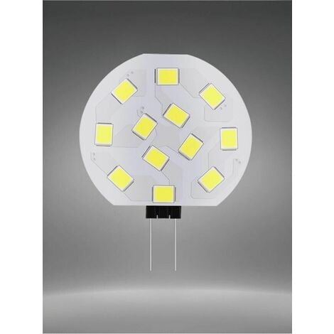 3 X Lampadina 12 Led Luce Bianca Lampada Slim Piastra Tonda G4 2 Watt