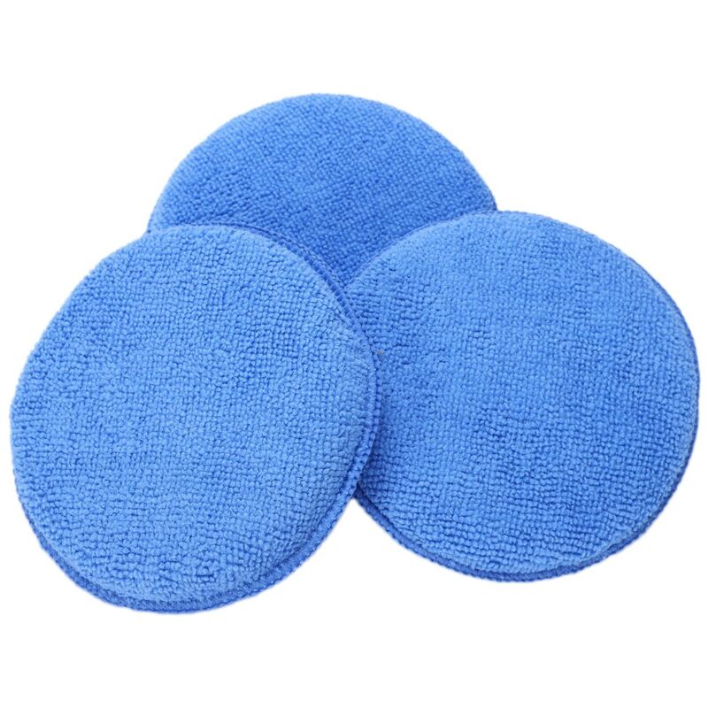 Image of 3 x Mikrofaser-Schaumschwamm, Polierwachs-Applikator-Pads für die Auto-Hausreinigung