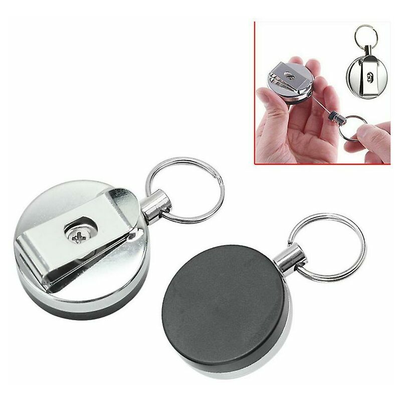 3 X Portachiavi a scomparsa con clip da cintura e