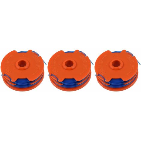 3 x Spool &amp; Line For Worx WG101E Strimmers 5 Metre