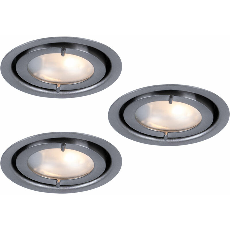 Lot de 3 spots encastrables, ronds, luminaires, spots, lampes, luminaires, luminaires Paulmann 935.21