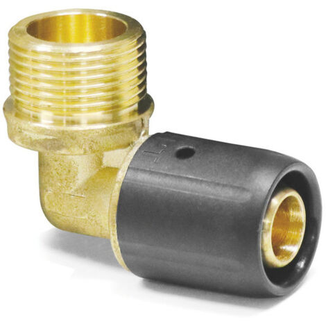 3 x Steckfitting 90° Winkel - Bogen + Außengewinde - DVGW