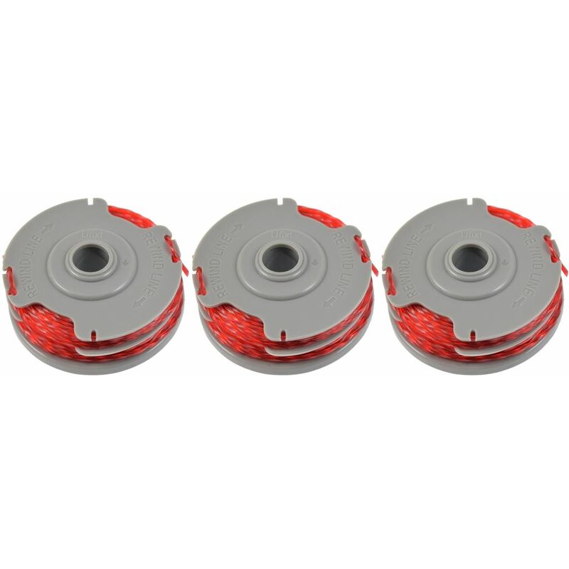Ufixt - 3 x Trimmer Strimmer Spool & Line Double Autofeed Compatible With Flymo FLY021