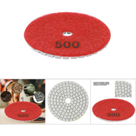 3-Zoll-Diamantpolierscheibe für Granit und Marmor, runder Schleifteller für Nasspoliermaschinen (500er Körnung)