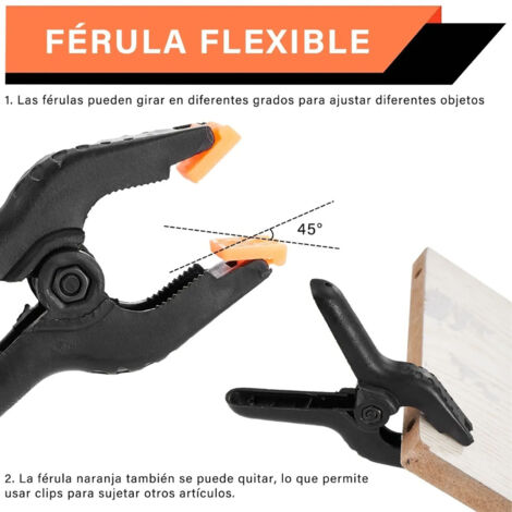 3-Zoll-Federklemmen – 10er-Pack – Hohe Festigkeit für Holz und Fotos – Robustes Material (Werkzeugstahl und Kunststoff) – Abmessungen: 9,2 x 1,2 cm