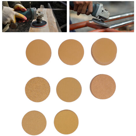 3-Zoll-Klebeschleifscheiben mit D-Körnung, 100 Blatt Aluminiumoxid-Schleifpapier, Körnung 40 bis 800, für Holz und Automobile