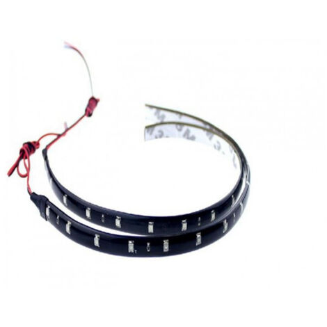 Комплект две 30СМ водоустойчиви диодни ленти - дневни светлини - 12 SMD диода - оранжеви