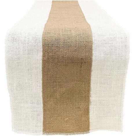 30 180cm chemin de table rustique tissu de jute décor de table de ferme vintage