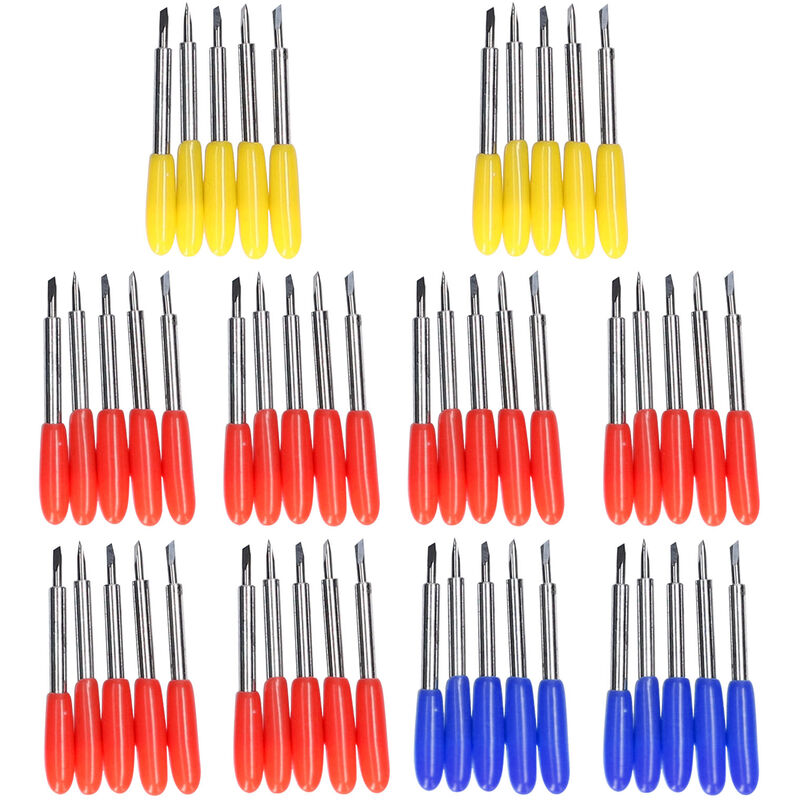 

30/45/60 grados Gravers Set DIY Carving Tool Cutter Cortadores de grabado de repuesto para herramientas electricas, Multicolor, 50 piezas (10 piezas