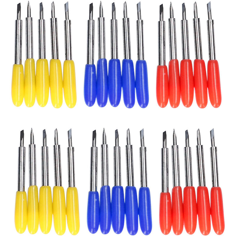 

30/45/60 grados Gravers Set DIY Carving Tool Cutter Cortadores de grabado de repuesto para herramientas electricas, Multicolor, 30 piezas (10 piezas