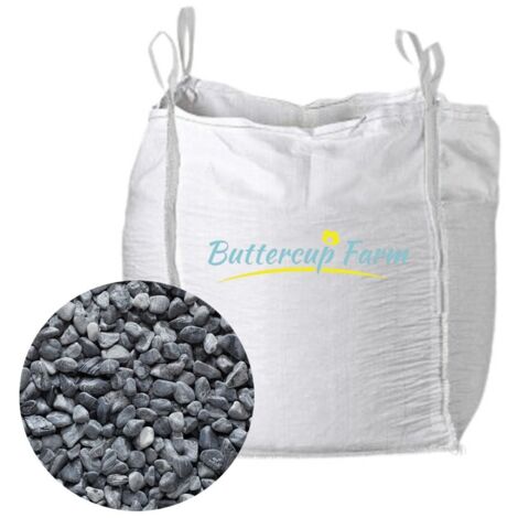 30-60mm Silver/Grey Pebbles - Premium Aggregate Bulk Bag - 850 kilos