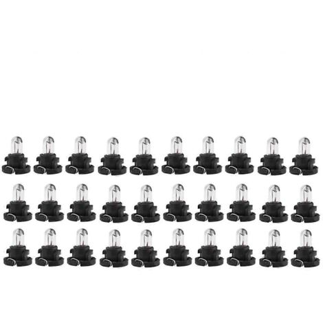 30 ampoules LED T4.2 12V pour tableau de bord, climatisation, indicateur LED en forme de coin --