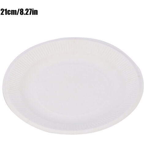 30 assiettes en papier rondes jetables pour activités manuelles, dessin enfants et loisirs créatifs éducatifs (20 cm)