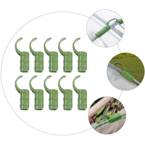 30 attaches pour serre, pinces simples pour film de 20 mm – Pour tunnels, bâches, filets ombrage, montage rapide, plastique résistant UV, maintien ferme couvertures protection
