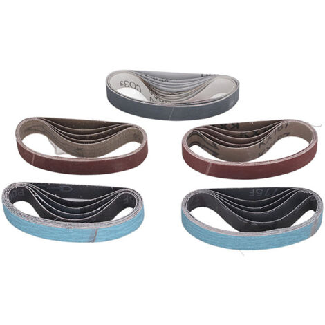 30 bandes abrasives assorties pour affûteuse à couteaux, papier de verre en ceinture 80 à 1000 grains, 3/4 x 12 pouces