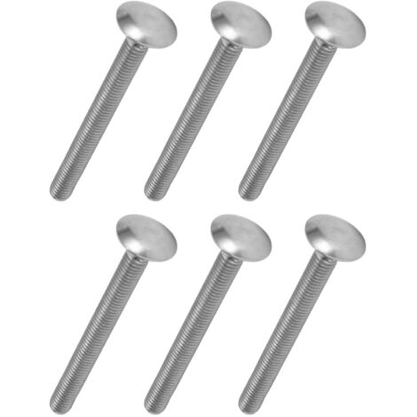 30 Boulons à Tête Carrée M8x1.25 Inox A2, Vis de Fixation Carrosserie DIN603 M8x80, Lot de 30