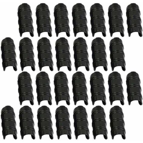 30 bridas de 32 mm para sujetar lonas de jardín, invernaderos, plásticos y plantas.