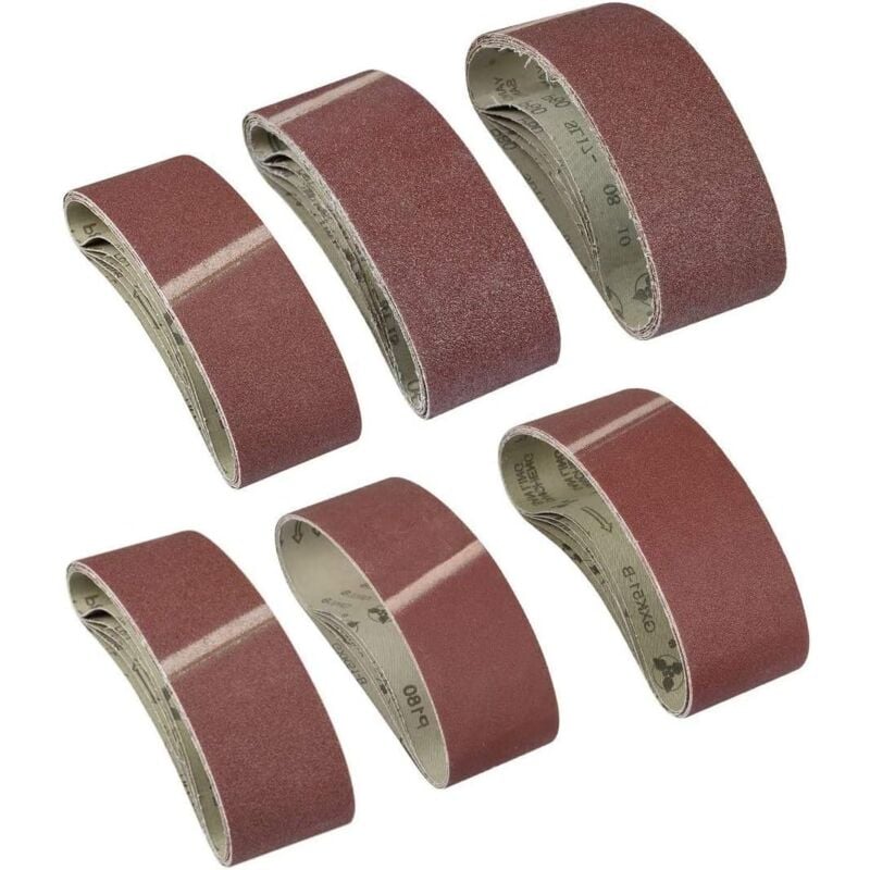 ZVD - 30 Ceintures en Tissu - 610 x 100 mm - 40/60/80/120/180/240 - Grain Alumine - Pour Power File Belts