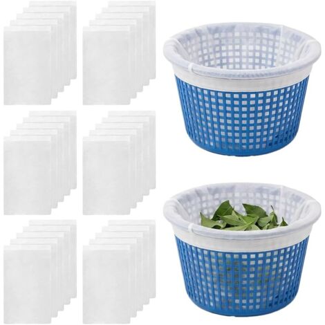 30 Chaussette Skimmer Piscine, Réutilisable Chaussette Filtre Piscine, Prefiltre Skimmer Nylon Élastique avec Maillage Ultra-Fin pour Panier Prefiltre Piscine Cheveux, Les Débris et La Saleté