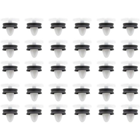 30 clip di fissaggio per finiture, clip a rivetto in plastica per pannelli interni delle portiere auto, codice 7703077476, compatibili con Peugeot 308, Citroën DS4, Renault Megane 3, Laguna 3.