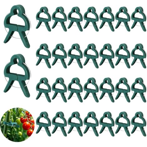 30 clip di supporto per piante, clip riutilizzabili per piante da giardino