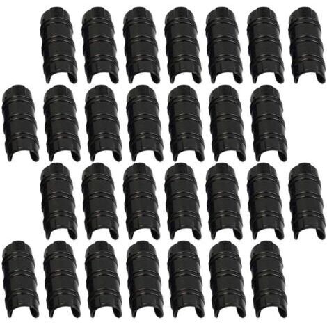 30 clips en plastique PC, adaptés aux tubes de 20 mm, idéaux pour la fixation de bâches