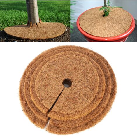 (30 cm, 1 pièce) Tapis de paillis en fibre de coco naturelle pour arbres, protège-pot de fleurs, coussin anti-mauvaises herbes, chaud et anti-humidité