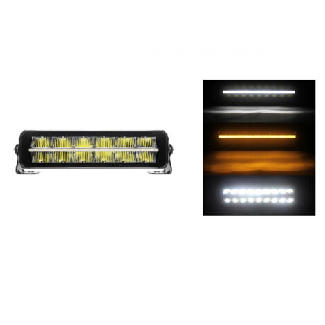 30 cm 12V - 24V Led Bar Лед Бар Пиано дизайн Диоден Прожектор Супер Мощен Бяла и Оранжева Светлина Габарит Мъгла Блиц Ви
