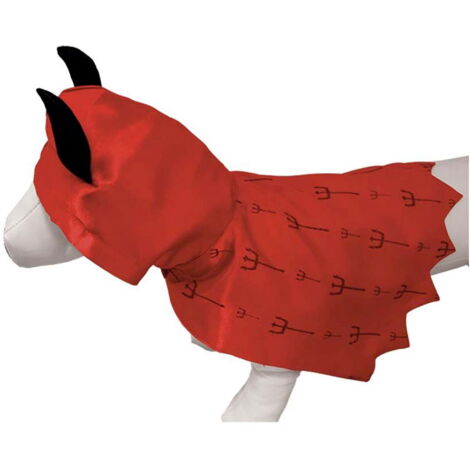 30 cm: Costume per cani con cappuccio modello Halloween Fright Devil
