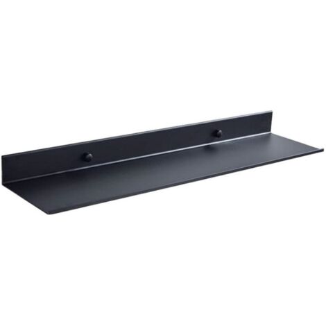 30 cm großes, schwarzes, rostfreies Metall-Wandregal fürs Badezimmer – Aufbewahrungsregal für Handtücher, Kosmetikartikel, Hängeregal