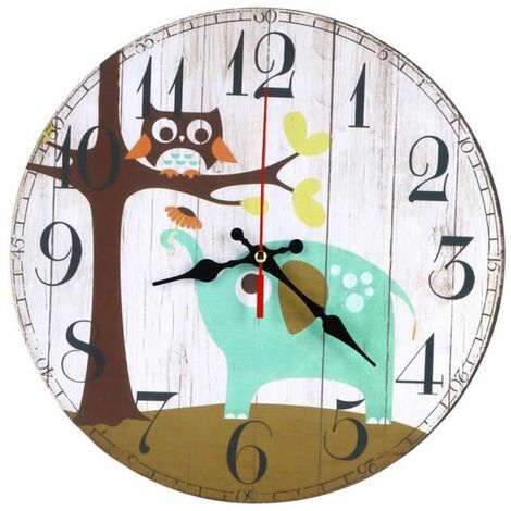 30 cm horloge suspendue rétro silencieuse sans tic-tac horloge murale ronde pour la décoration de la chambre, À l'intérieur et à l'exterieur