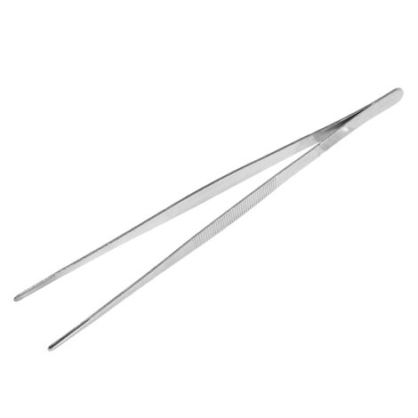 30 cm lange, gerade Edelstahlzange für Küche und Garten