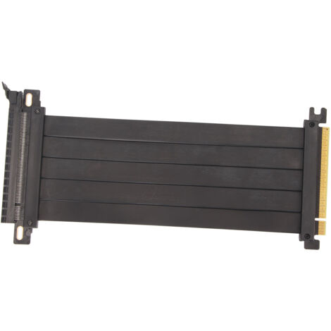 30 cm langes, schwarzes, flexibles 180°-PCIe-4.0-x16-Verlängerungskabel, geschirmt