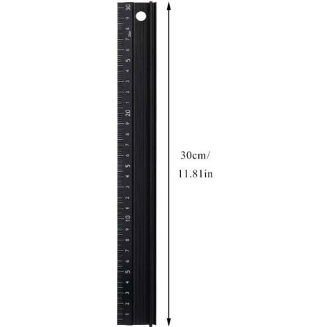 30 cm Metalllineal, technisches Zeichenset, Geometriewerkzeug, Heimwerkerwerkzeug, Architektenlineal für Studenten, Tischler, Künstler  FLITI