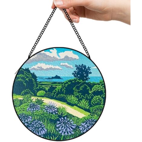 30 cmAttrape-soleil vitrail floral abeille papillon, décoration murale maison jardin, cadeau femme