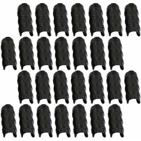 30 colliers de serrage de 32 mm pour fixation de bâches de jardin, serres, films et plantes