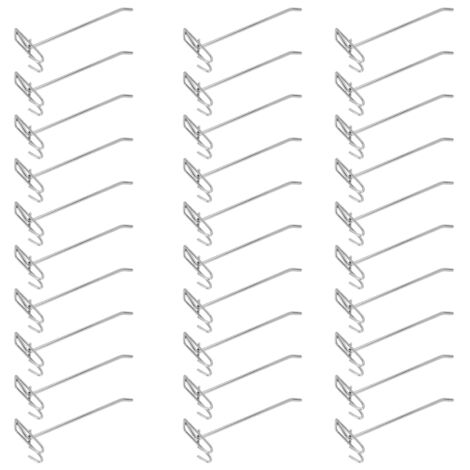 30 Eisenhaken für Drahtregale, Schmuckaufstellerhaken, 3,5 mm dick, 20 cm lang, 30er-Packung