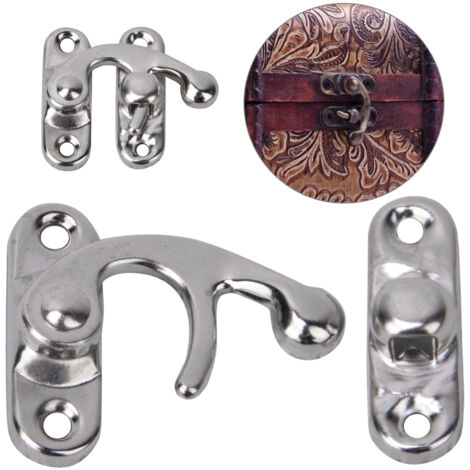 30 Fermoirs Antiques en Métal pour Écrins à Bijoux et Emballages Cadeaux - Lot de 30 - Finition Argentée 3,2 x 2,8 cm