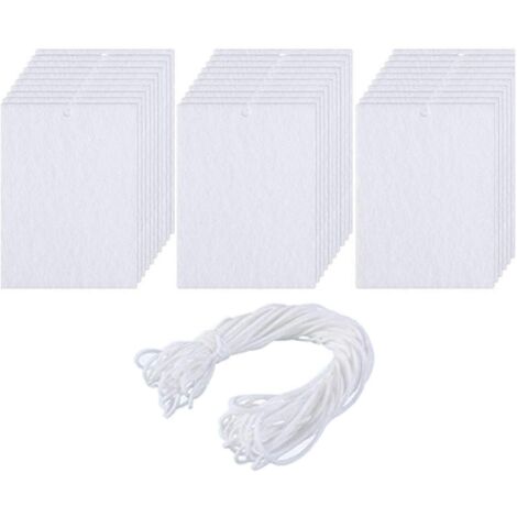 30 feuilles de désodorisant vierges à sublimer avec cordon élastique, à personnaliser pour voiture