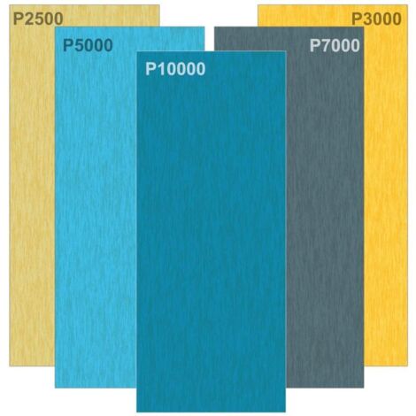 30 feuilles Papier de Verre papier abrasif grain 2500, 3000, 5000, 7000 10000 feuilles abrasives pour voiture, meubles en bois, pierre, métal, verre, 9,3 x 23 cm par feuille-Ineasicer