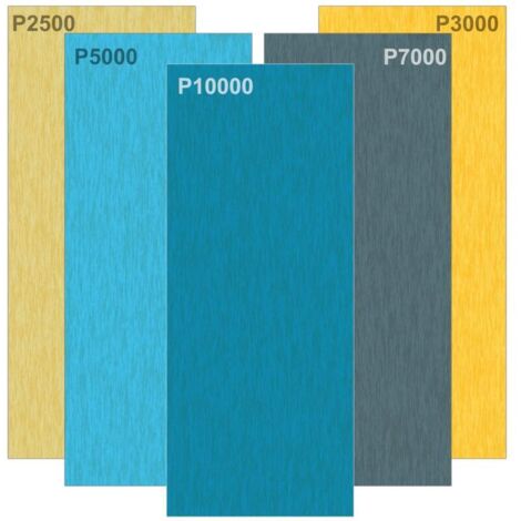 30 feuilles Papier de Verre papier abrasif grain 2500, 3000, 5000, 7000 10000 feuilles abrasives pour voiture, meubles en bois, pierre, métal, verre, 9,3 x 23 cm par feuille-RAPANDA