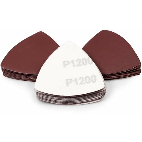 120 Abrasivi Triangolari Per Levigatrice A Delta - 90 X 90 X 90 Mm - 6 Fori - Grana 40/60/80/120 - Foto 10
