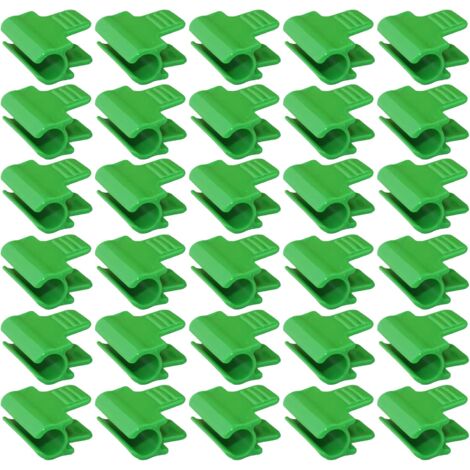 30 Gewächshaus-Folienklemmen, Gewächshaus-Befestigungselemente, 11 mm Gewächshaus-Clip, Pflanzen-Clips, Kunststoff-Netz-Tunnel-Reifen-Clip, für Gewächshäuser, Pflanzenverlängerungshalterung, Schuppen