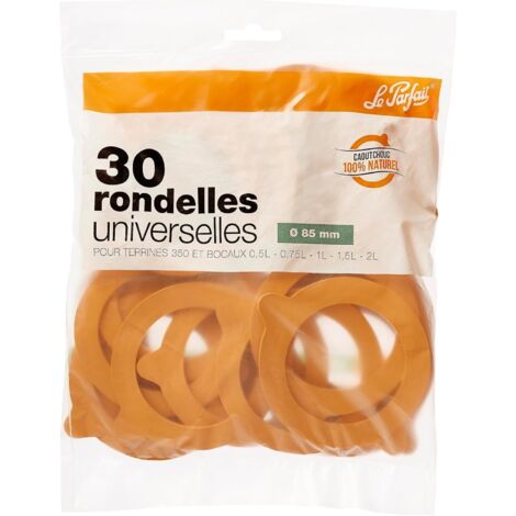 30 - Joints En Caoutchouc - Rondelles Pour Bocaux - Étanchéité Parfaite Pour Conserves Et Terrines - Couleur Naturelle - 8,5cm