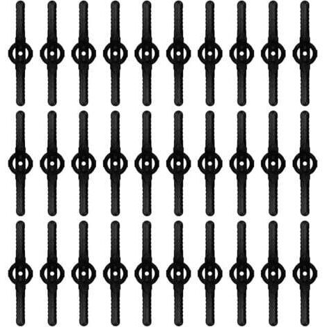 30 lame di ricambio in plastica, lame per decespugliatore, lame per tosaerba, accessori per tosaerba, lame di ricambio per decespugliatori a batteria - (nero)